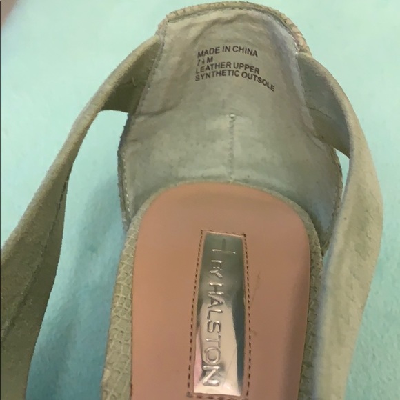 Aqua Suede Platform Stiletto Sandals - Picture 8 of 8